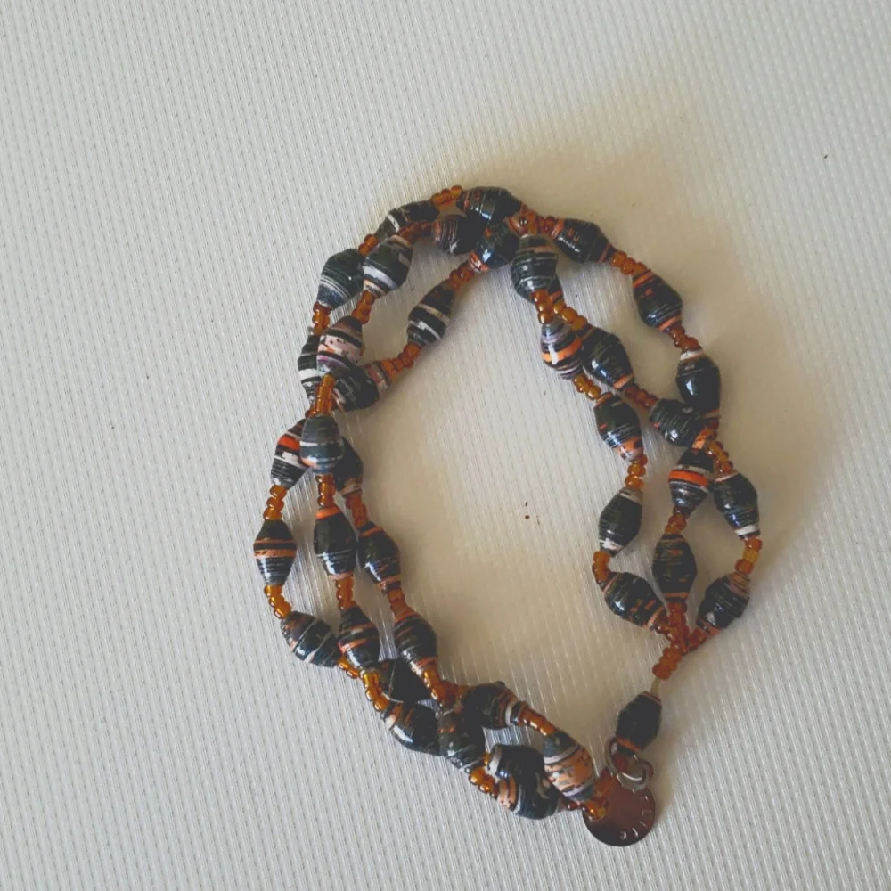 Bead For Life Paper Beaded Multi Strand Bracelet